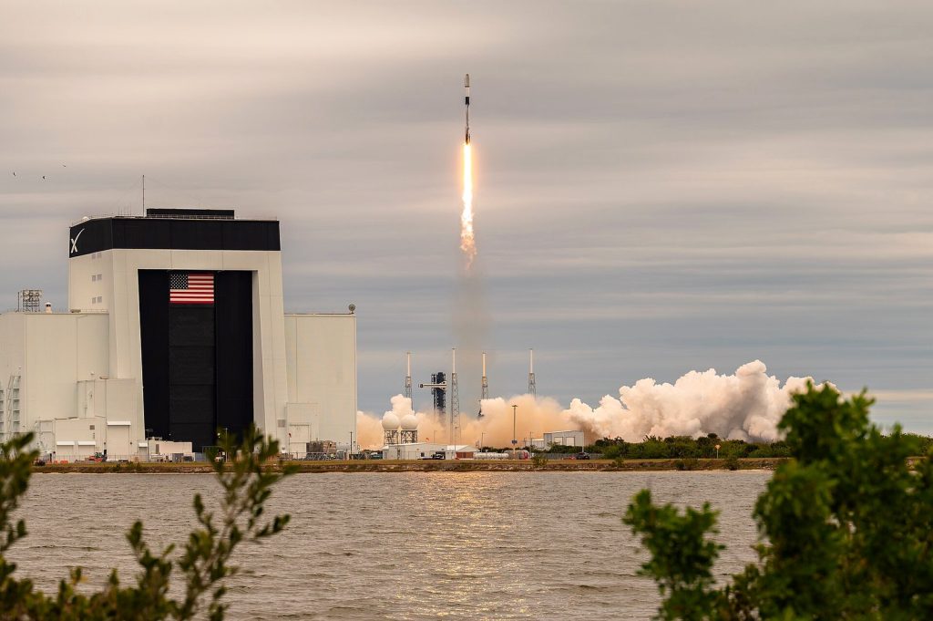 Falcon 9 rocket launching Starlink satellites - public domain photo by U.S. Space Force (DeAnna Murano)